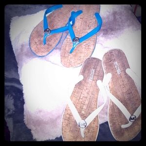 Michael Kors jelly and cork sandals